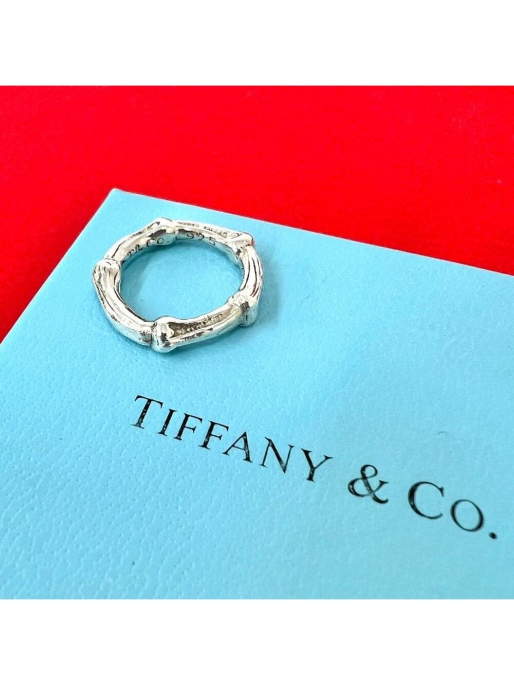 Tiffany & Co Vintage Bamboo Ring 925 Sterling Silver